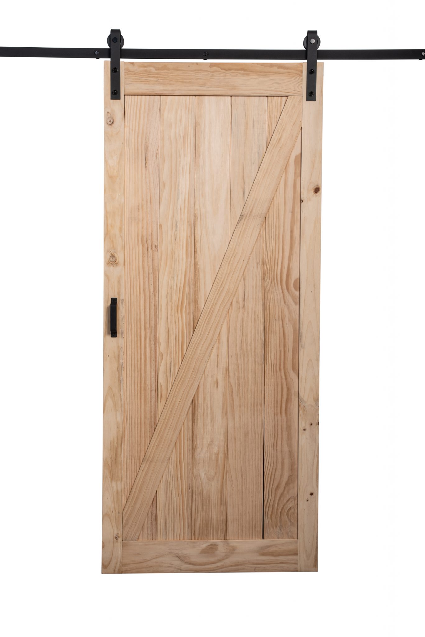 Salinas ZDesign Pine Complete Barn Door Kit Renin Heritage Solid