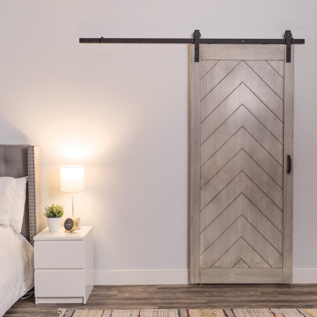 Herringbone Chevron - Design Complete Barn Door Kit - Renin