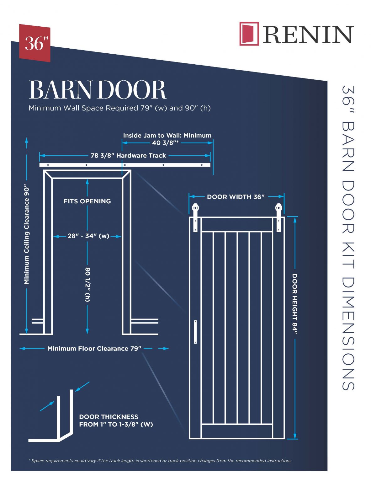EasyBuild Ready to Assemble Complete Barn Door Kit Renin Easy Build