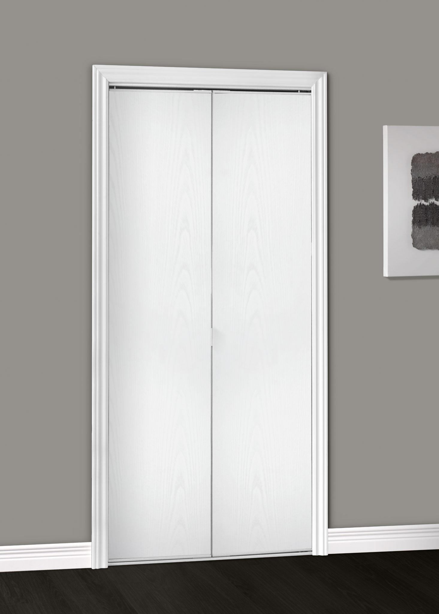 Parsons Flush Panel Insert Design with Steel Frame Bifold Door Renin Bifold Closet Doors
