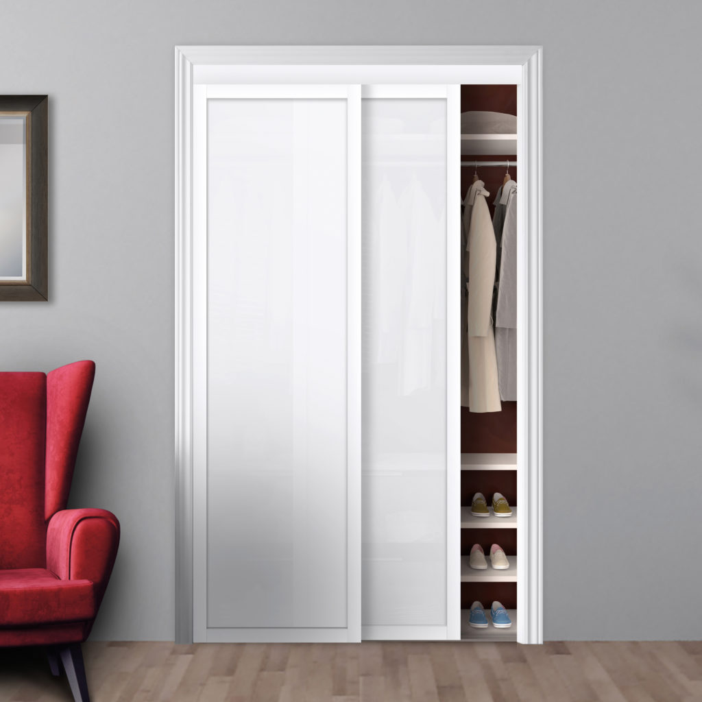 Bright White Closet Doors Sliding