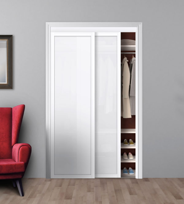 Twilight Closet Doors White Frosted Glass Beauty