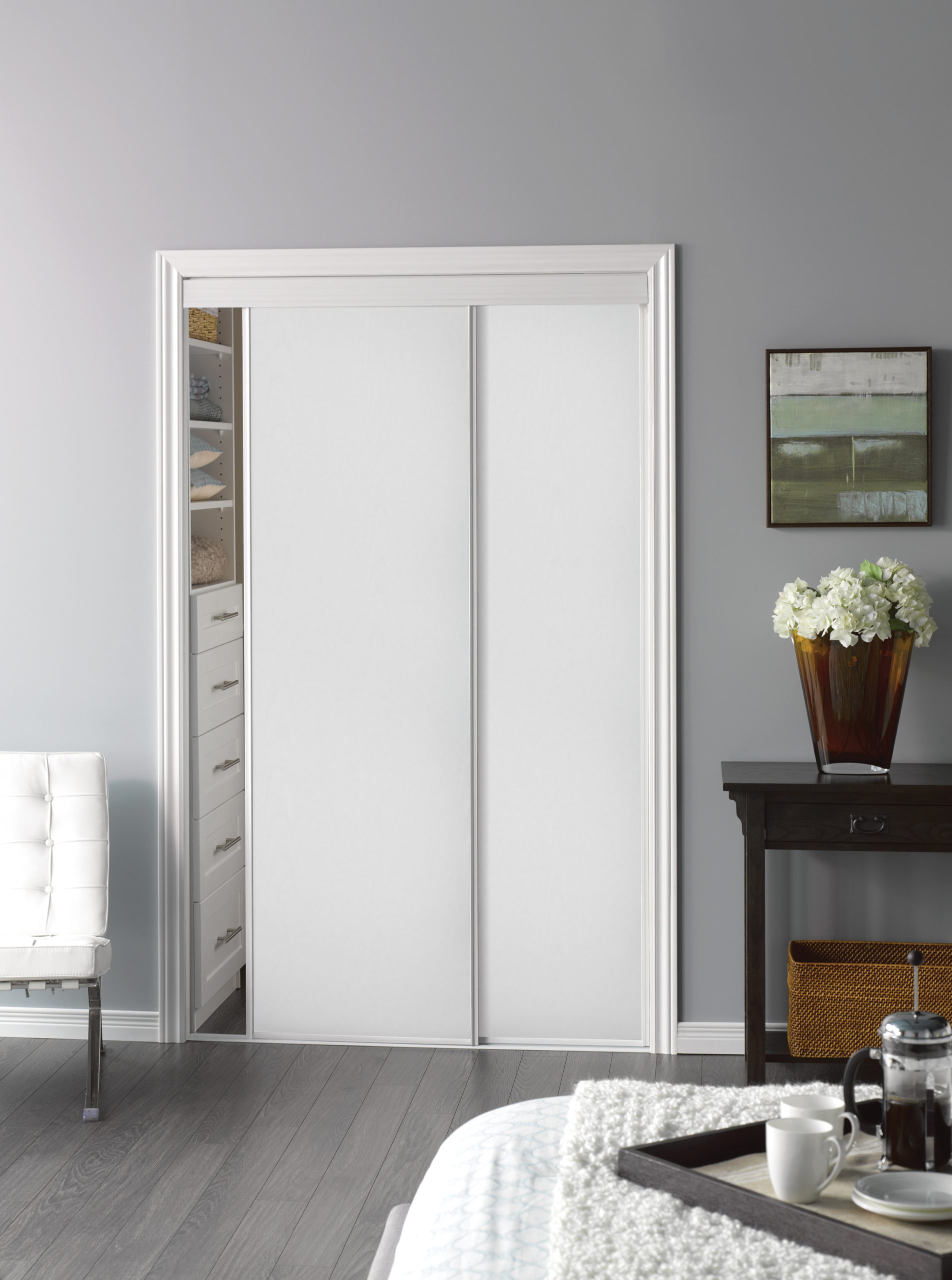 Parsons Flush Panel Design Steel Frame Bypass Door Renin