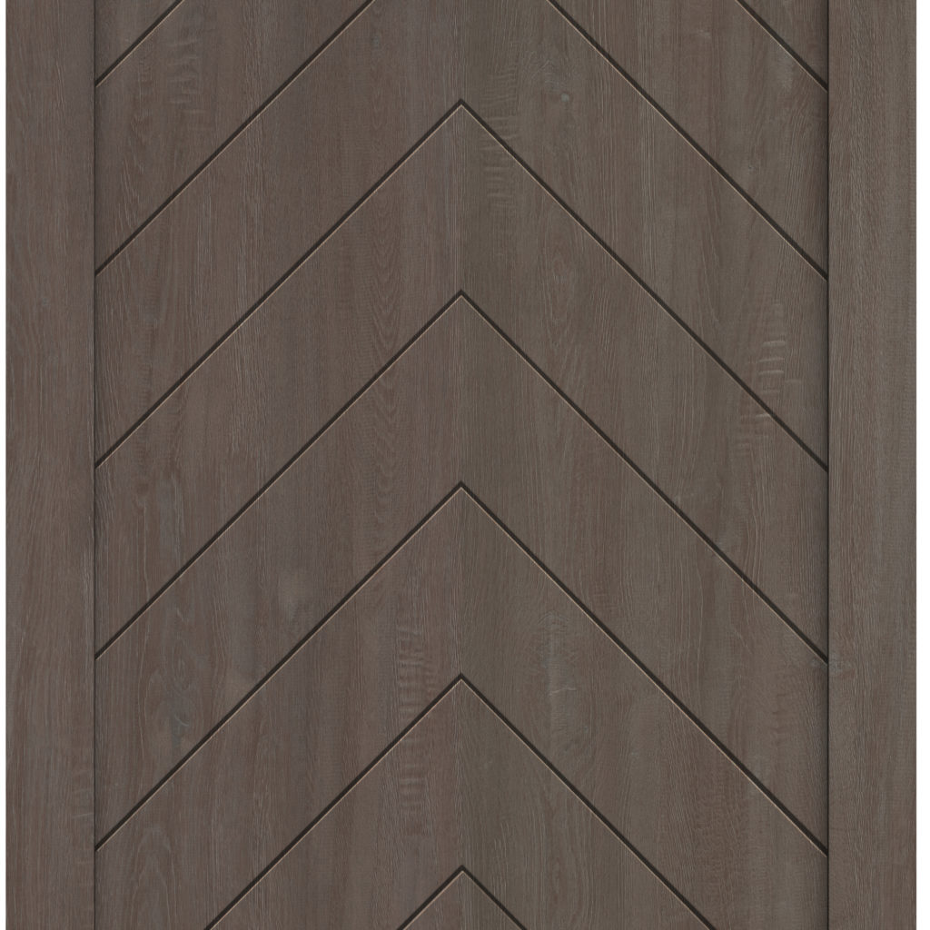 Herringbone Chevron Design Complete Barn Door Kit Renin Heritage