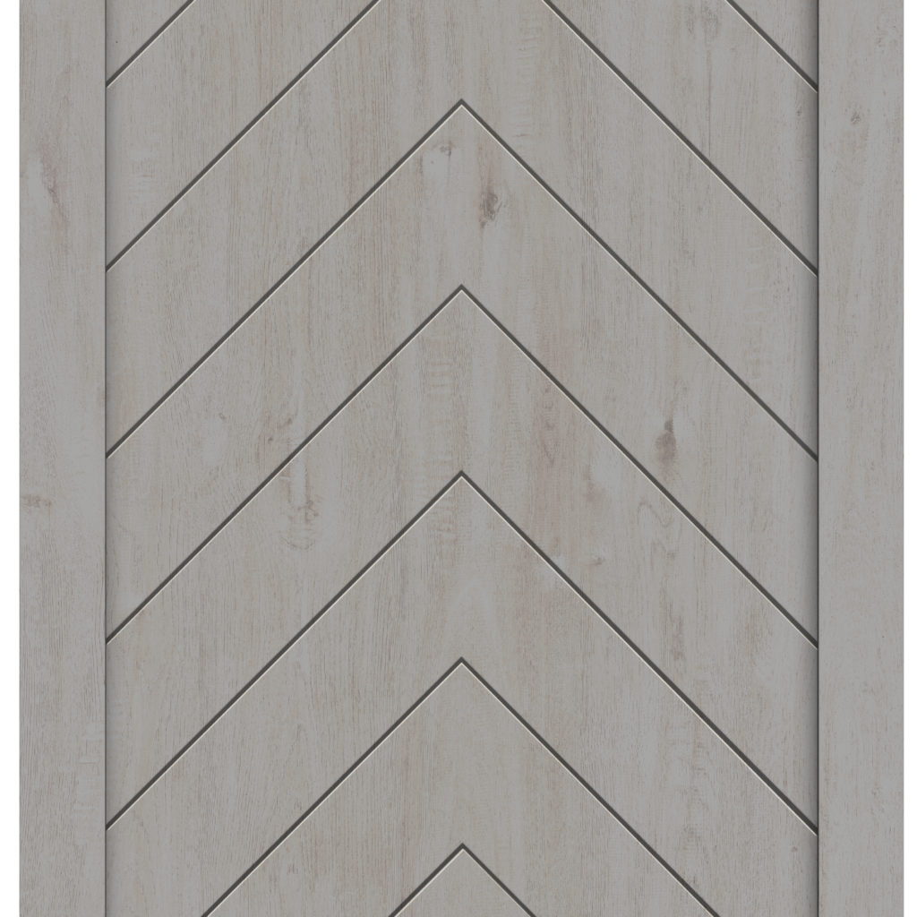 Herringbone Chevron Design Complete Barn Door Kit Renin Heritage