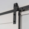 Easy Latch Barn Door Privacy Hardware Kit close up installed