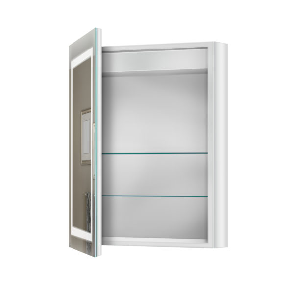 Mirror Medicine Cabinet Door Open LED Product Float