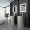 Luxury modern black and white bathroom interior