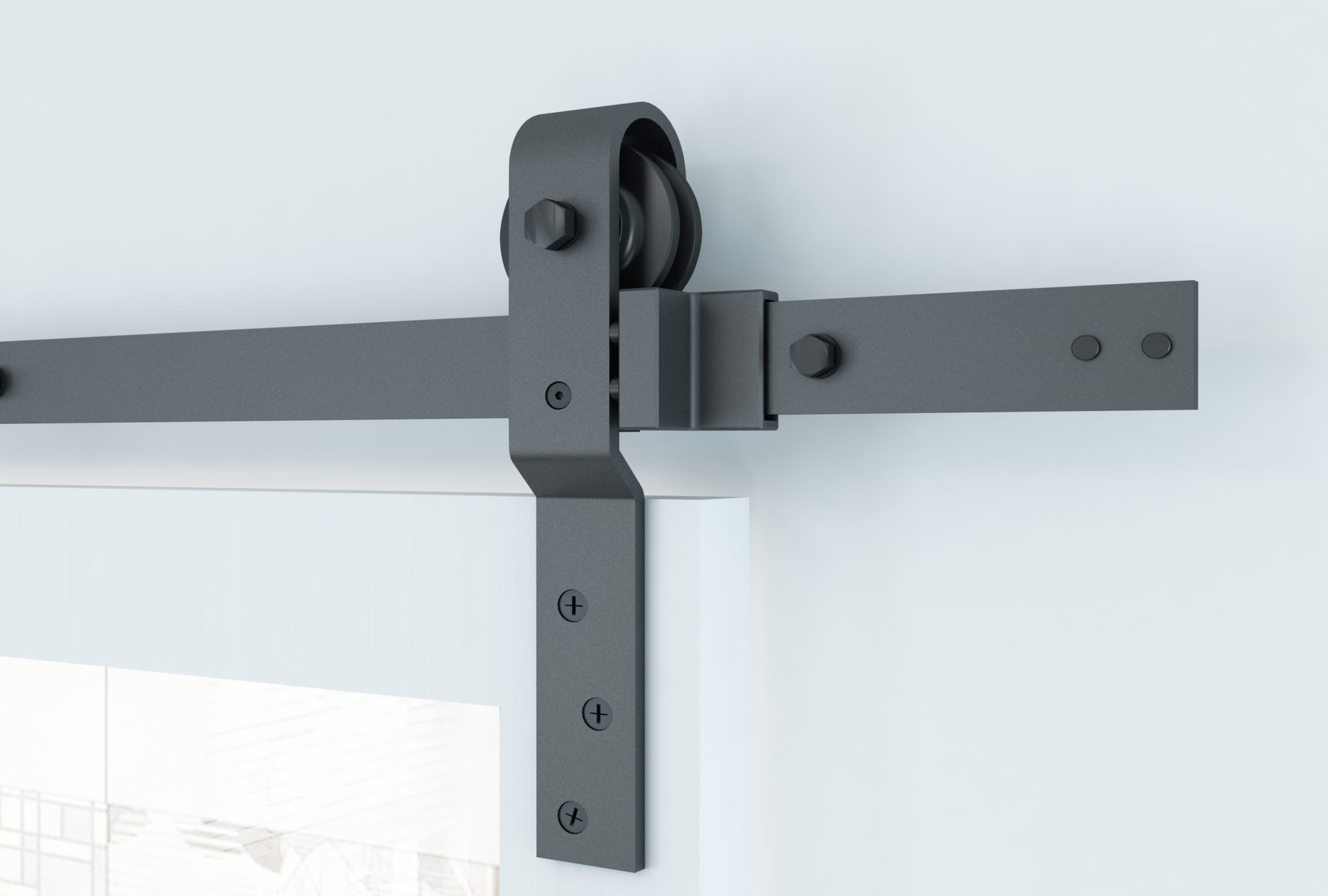 Single Track Bypass Barn Door Hardware Kit Renin Barn Door Hardware Kits