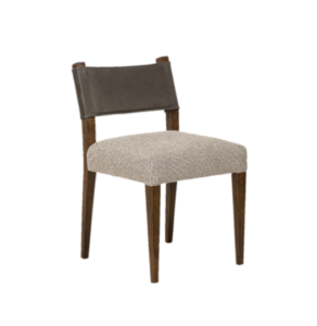 Low back brown wooden chair